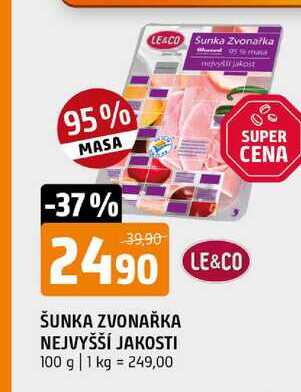 ŠUNKA ZVONAŘKA NEJVYŠŠÍ JAKOSTI 100 g 