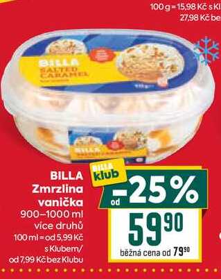 BILLA Zmrzlina vanička 900-1000 ml 