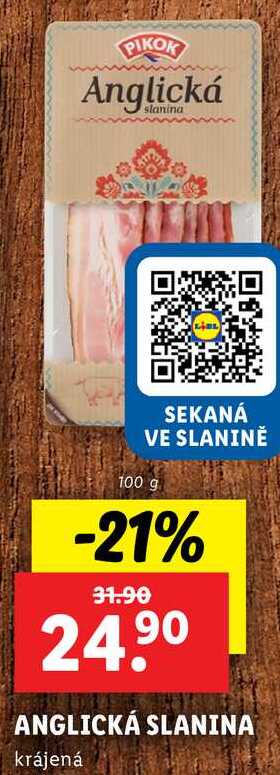 ANGLICKÁ SLANINA, 100 g