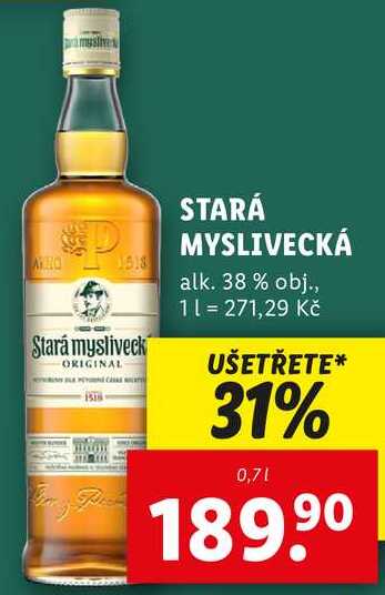 STARÁ MYSLIVECKÁ, 0,7 l