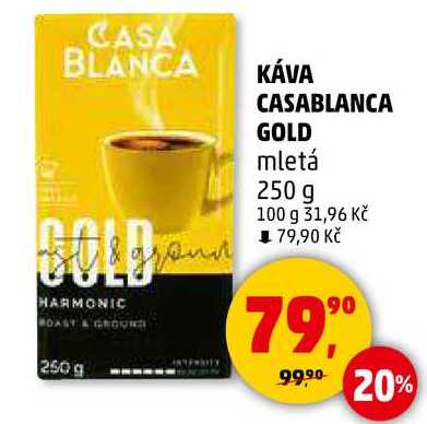KÁVA CASABLANCA GOLD mletá, 250 g 