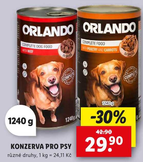 KONZERVA PRO PSY, 1240 g