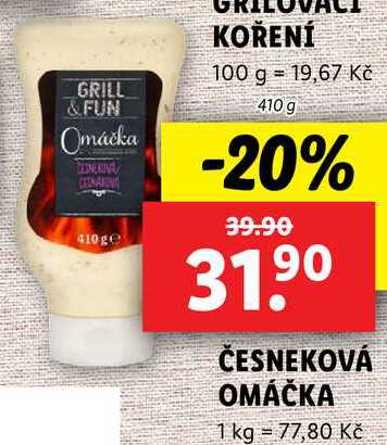 ČESNEKOVÁ OMÁČKA, 410 g