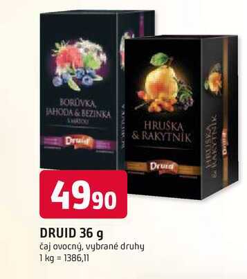 DRUID 36 g HRUSKA & RAKYTNÍK čaj ovocný, vybrané druhy 