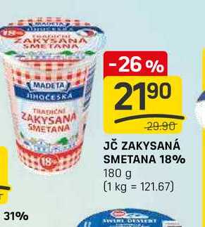 JČ ZAKYSANÁ SMETANA 18% 180 g 