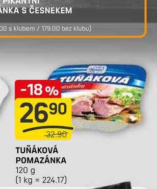 TUŇÁKOVÁ POMAZÁNKA 120 g