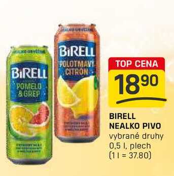 BIRELL NEALKO PIVO vybrané druhy 0,5 l, plech 