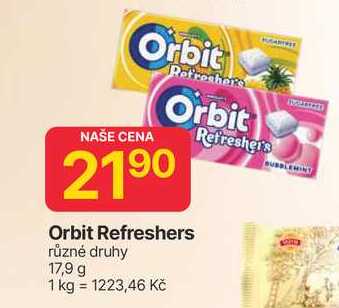 Orbit Refreshers různé druhy 17,9 g 