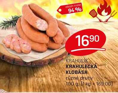 KRAHULECKÁ KLOBÁSA různé druhy 100g