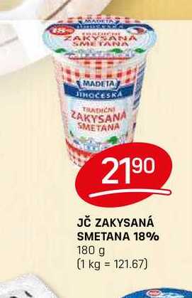 JČ ZAKYSANÁ SMETANA 18% 180 g 
