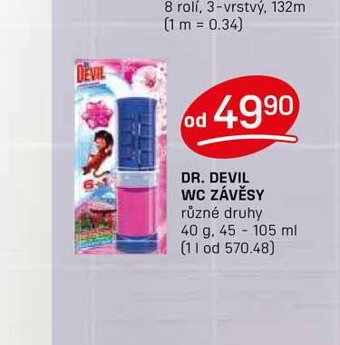 DR. DEVIL WC ZÁVĚSY různé druhy 40 g