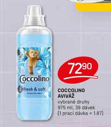 COCCOLINO AVIVÁŽ vybrané druhy 975 ml, 39 dávek 