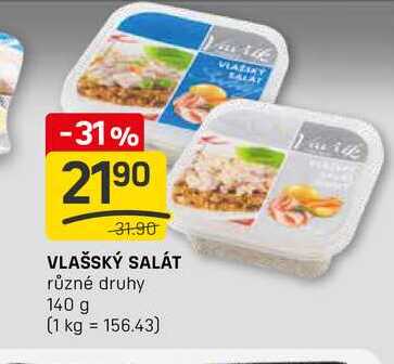 VLAŠSKÝ SALÁT různé druhy 140 g