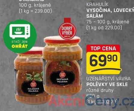 POLÉVKY VE SKLE různé druhy 600 g 
