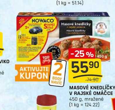 MASOVÉ KNEDLÍČKY V RAJSKÉ OMÁČCE 450 g