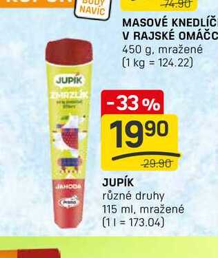 JUPÍK různé druhy 115 ml, mražené 