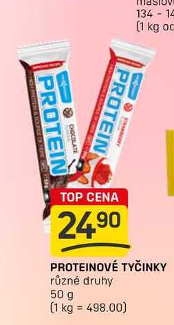 PROTEINOVÉ TYČINKY různé druhy 50 g 