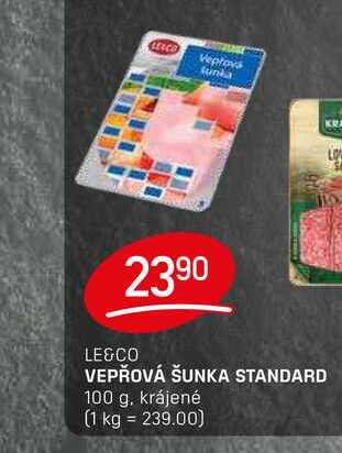 VEPŘOVÁ ŠUNKA STANDARD 100 g, krájené
