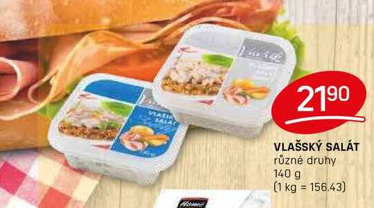 VLAŠSKÝ SALÁT různé druhy 140 g
