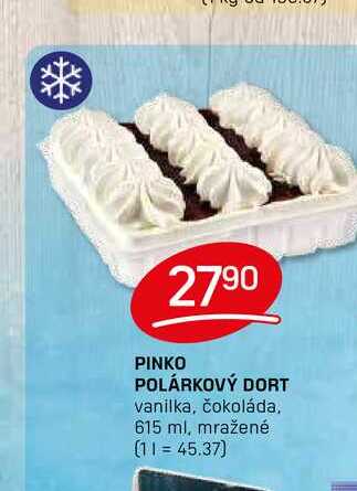 PINKO POLÁRKOVÝ DORT vanilka, čokoláda, 615 ml, mražené  
