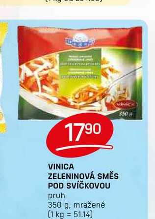VINICA ZELENINOVÁ SMĚS POD SVÍČKOVOU pruh 350 g, mražené