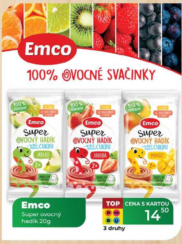 Emco Super ovocný hadík 20g 