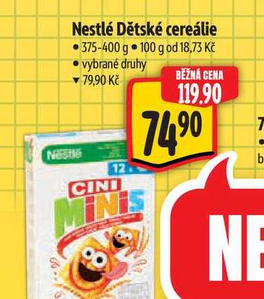 Nestlé Dětské cereálie 375-400 g 