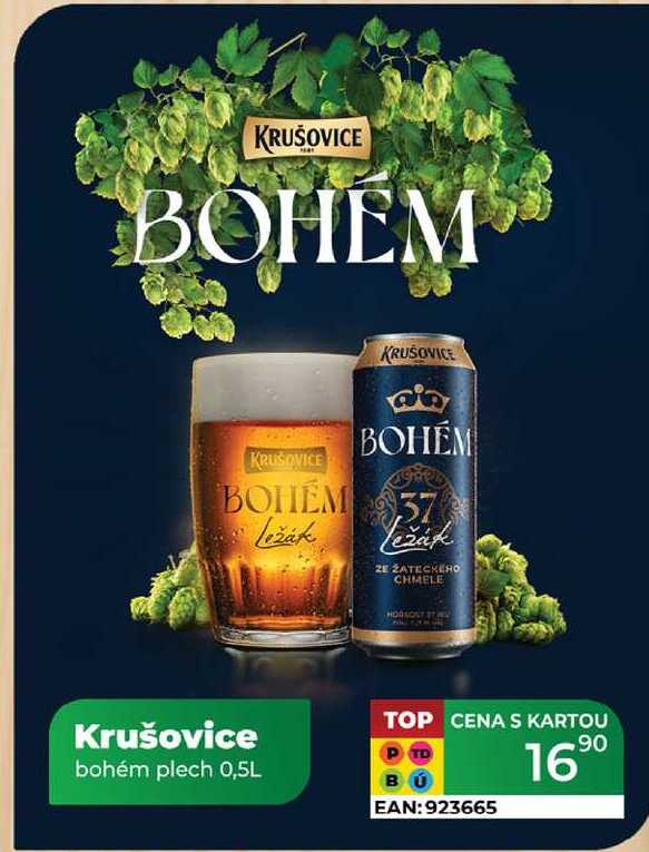 Krušovice bohém plech 0,5L 