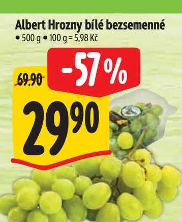 Albert Hrozny bílé bezsemenné 500 g 