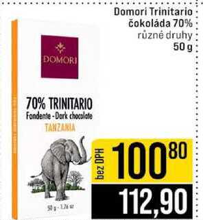 Domori Trinitario čokoláda 70% různé druhy 50g