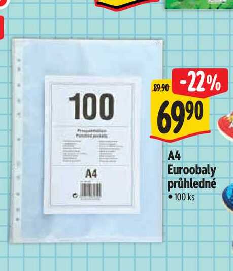  A4 Euroobaly průhledné  100 ks 