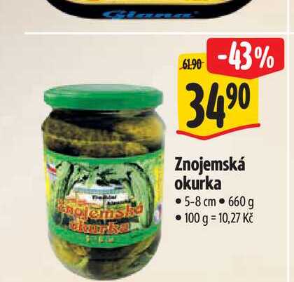 Znojemská okurka 660g
