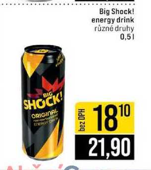 Big Shock! energy drink různé druhy 0,5l