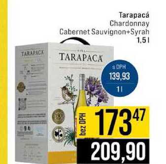 Tarapacá Chardonnay Cabernet Sauvignon+Syrah 1,5l 