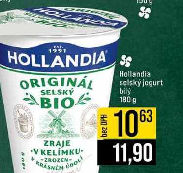 Hollandia selský jogurt bily 180 g