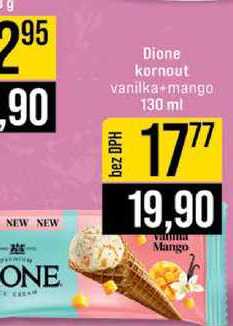 Dione kornout vanilka mango 130 ml 
