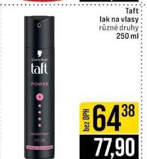 Taft lak na vlasy různé druhy 250 ml