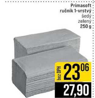 Primasoft ručník 1-vrstvý šedý zelený 250 g