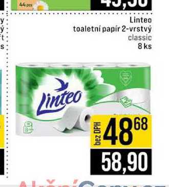 Linteo toaletní papír 2-vrstvý classic 8 ks