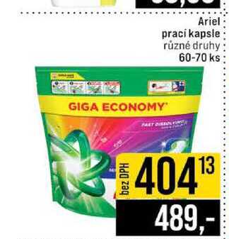 Ariel praci kapsle různé druhy 60-70 ks
