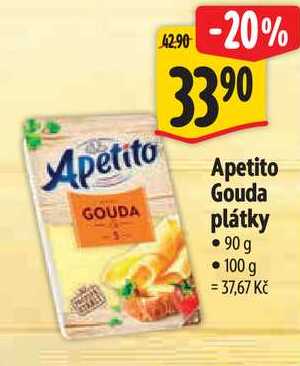 Apetito Gouda plátky, 90 g