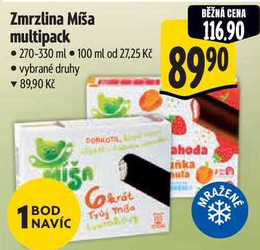 Zmrzlina Míša multipack, 270-330 ml