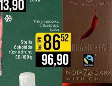 Stella čokoláda různé druhy 80-100 g 