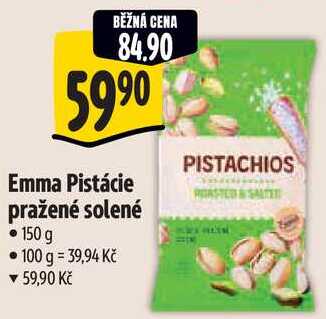 Emma Pistácie pražené solené, 150 g