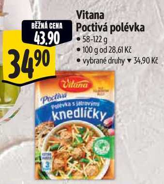 Vitana Poctivá polévka, 58-122 g