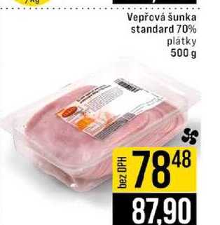 Vepřová šunka standard 70% plátky 500 g