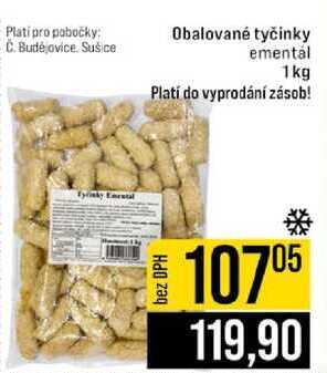 Obalované tyčinky ementál 1kg