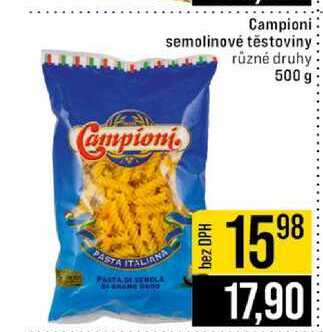Campioni semolinové těstoviny různé druhy 500 g 