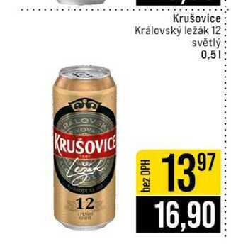 Krušovice Královský ležák 12 světlý 0,5l