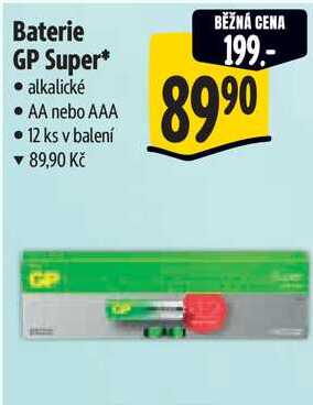 Baterie GP Super, 12 ks 